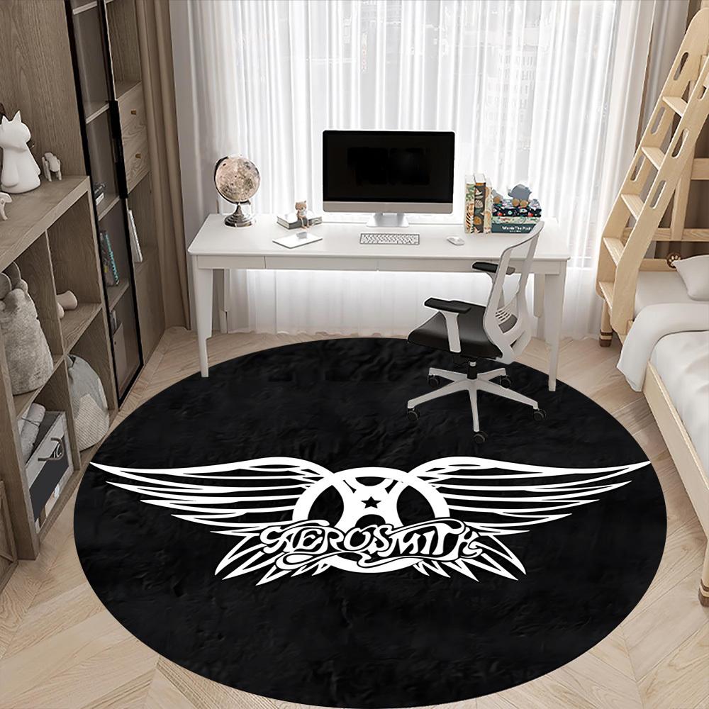 1pc Aerosmith Music Band LogoChair Carpet for Office, Non-slip, Soft and Durable Office Rug for Interior Decoration, Perfect for Office yy250925230
