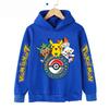 Autumn Warm Pikachu Casual Sportswear Hoodie with Anime Print for Kids Boys and Girls
