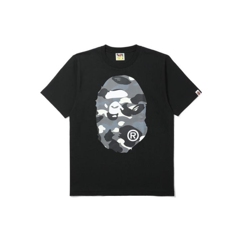 A BATHING APE Honeycomb Camo Big Ape Head Tee OZXTEM110025D
