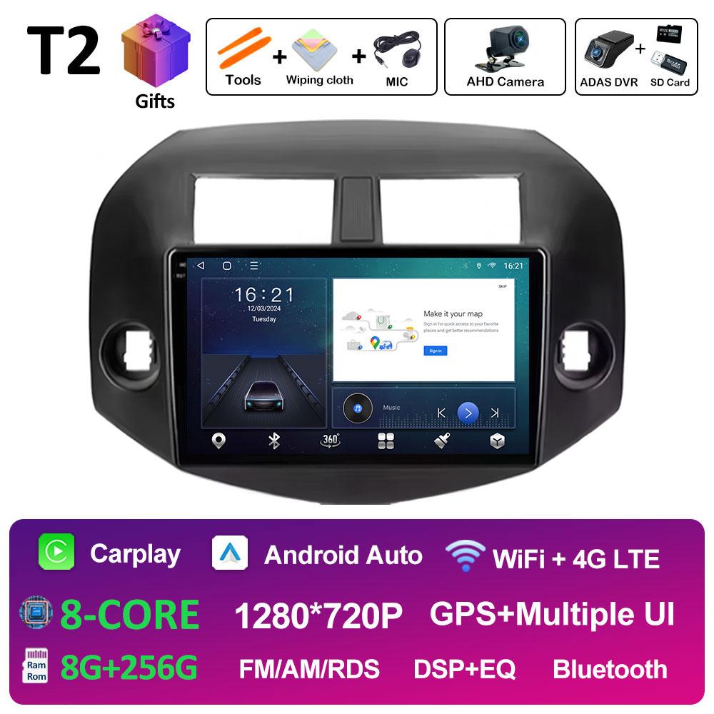 Android Auto Wireless Carplay для Toyota RAV4 3 XA30 2005 2006 2007 2008 2009 2010 - 2013 Автомобильный видеомагнитофон, мультимедийный проигрыватель WIFI