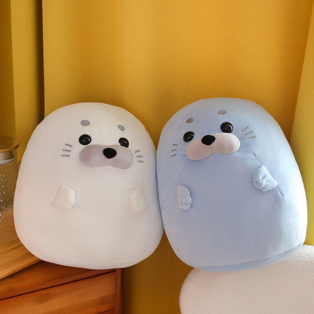 Soft Plush Seal Sleep Pillow Mochi Stuffed Animal Toy Anime Seal Plush Doll Kids Gifts