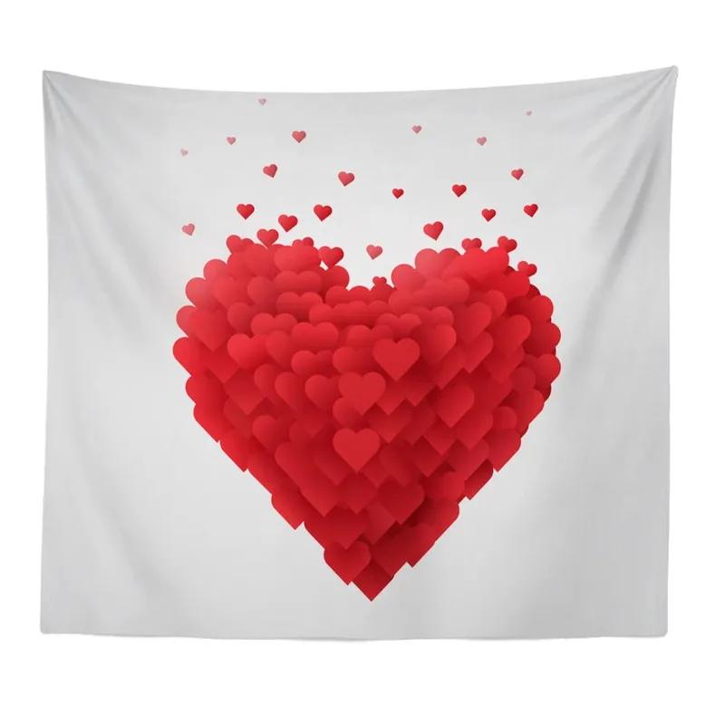 Декоративный гобелен Love Rose для украшения офиса, гостиной, настенный гобелен для дома