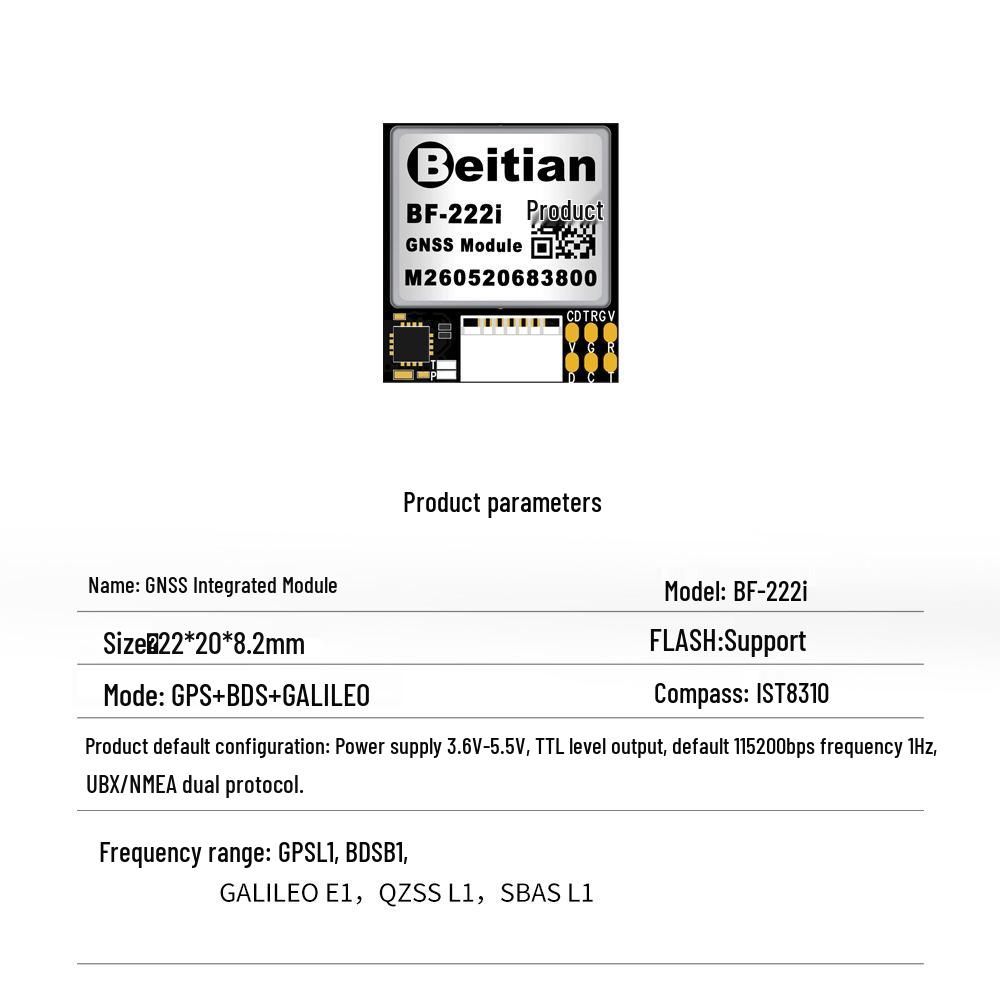 North Sky BF-182 GPS Module Beidou Navigation for Fixed-Wing FPV Drone Flight Controller.