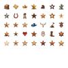 35pcs-150pcs Western Western Decals Vintage Star Star Sticker Pack Cowboy Stickers For Phone Laptop