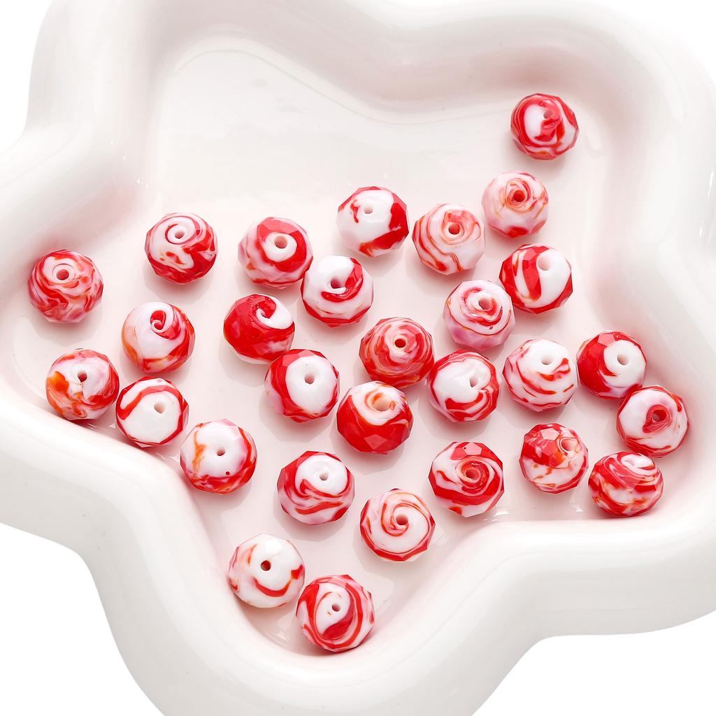 Разноцветные бусины из витого стекла для изготовления украшений своими руками, 12x10 мм, плоские круглые