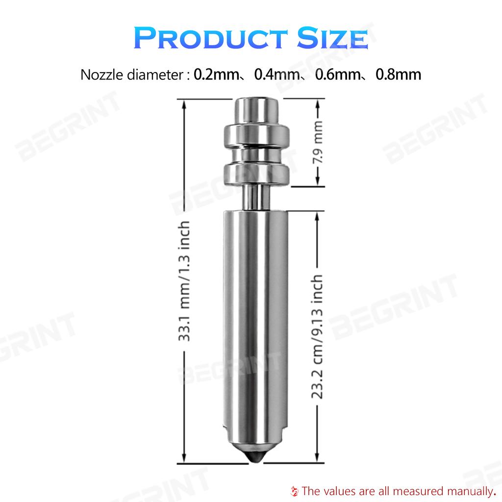 For Anycubic Kobra X Bimetallic Hotend Nozzles Print Head Assembly With 0.2/0.4/0.6/0.8mm for Anycubic Kobra X Accessories