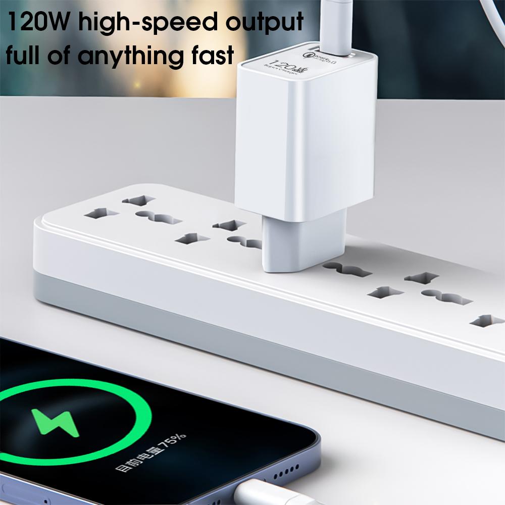 120 Вт быстрое зарядное устройство для iPhone Xiaomi 12 Pro Samsung GaN USB зарядное устройство быстрая зарядка 5.0 телефон зарядный адаптер EU/US/UK вилка
