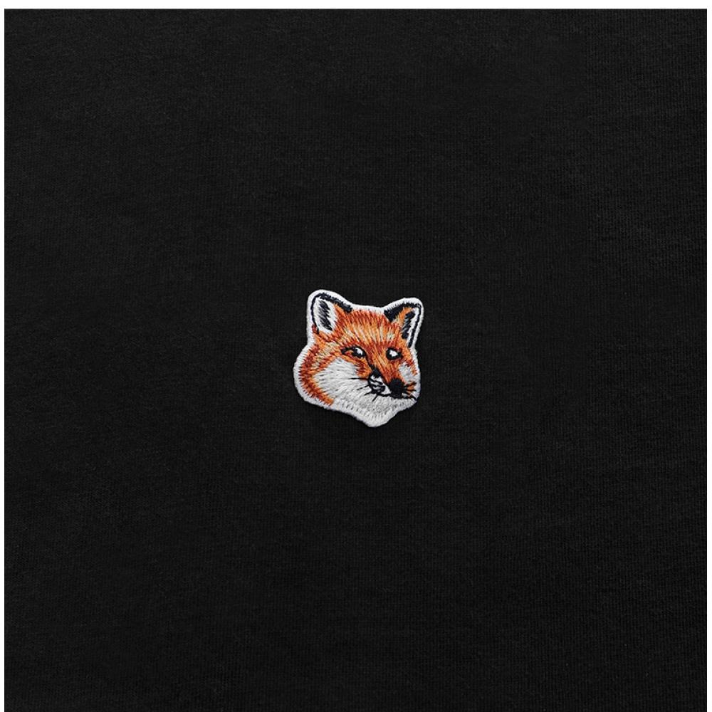 MaiSon KitSune Lw00105kj0008 P199 Fox Head Patch Women S Short Sleeve Tee