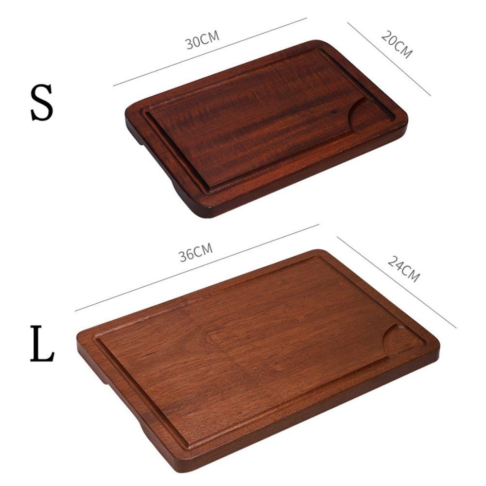 Wood Solid Wood Plate Smooth Dessert Tray Easy Clean Steak Tray Kitchen
