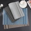 PVC Placemat Table Insulation Mat Waterproof and Oil-Proof Diamond-Shaped Gold Silk Restaurant Mat