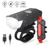 Bike Bicycle Lights USB LED Rechargeable Set Mtb Road Bike Front Rear Headlights Lamp Cycling