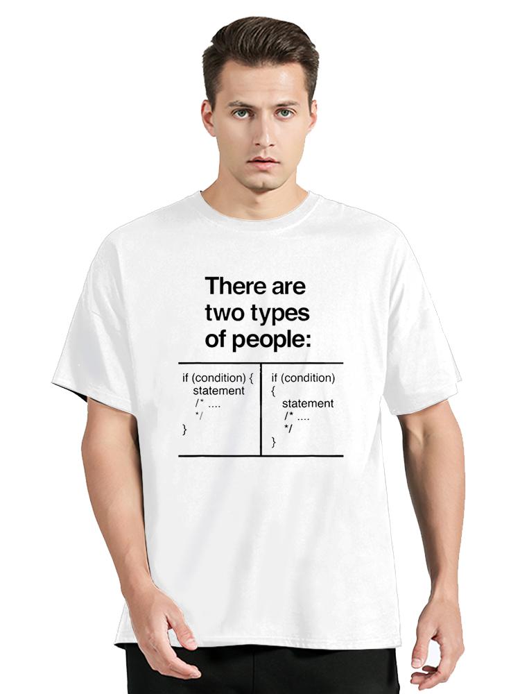 There Are Two Types Of People Funny Programmer Coder T Shirts Streetwear Short Sleeve Birthday Gifts Summer Style T-shirt Men