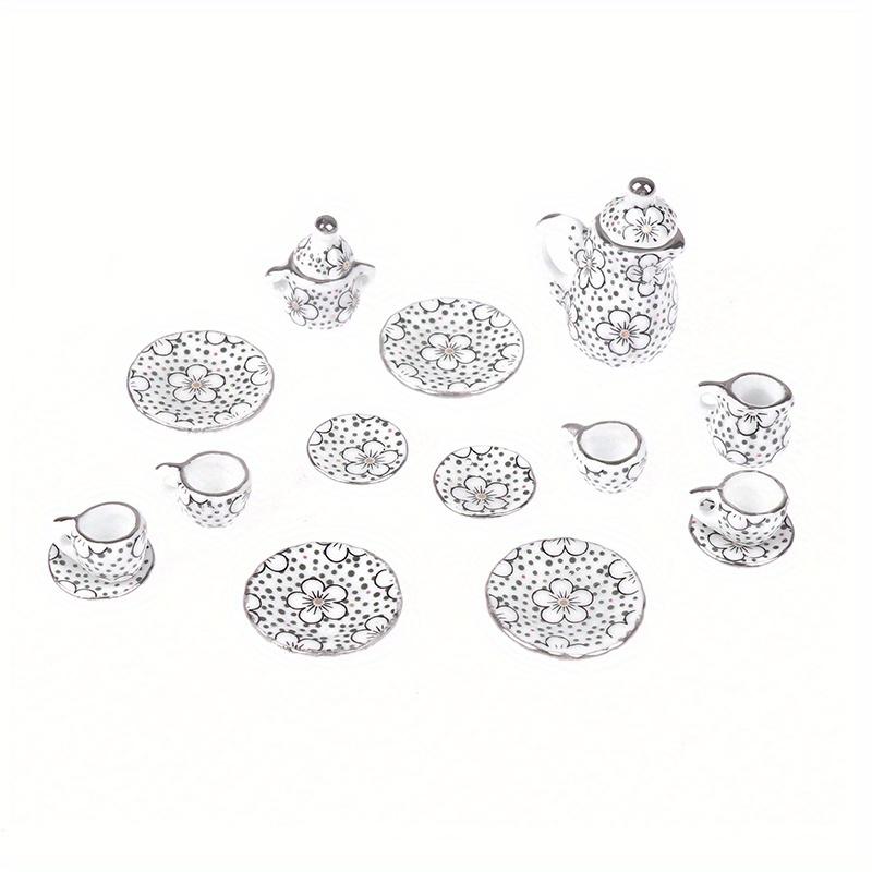 15 шт. набор мини-чайников, тарелок, чашек, аксессуаров, мини-керамической посуды, микро-аквариума, ландшафтного дизайна, украшения
