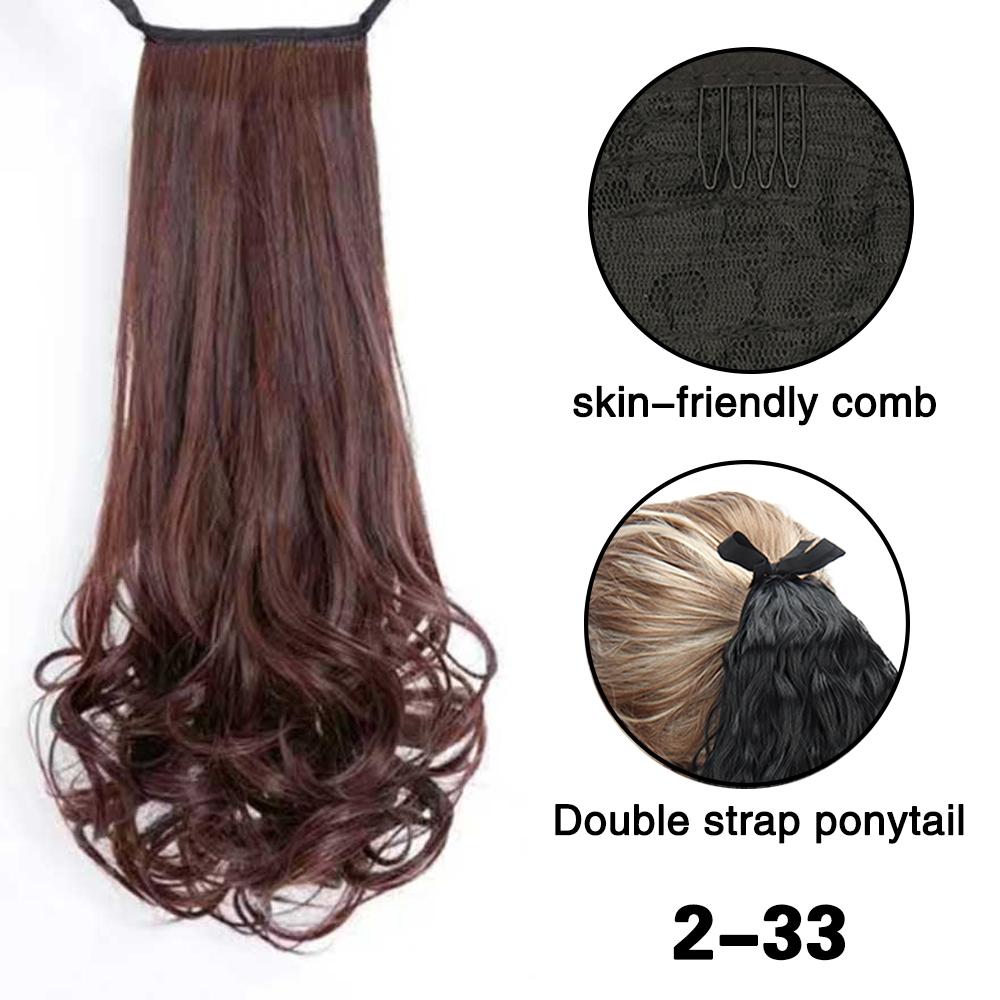 MISS WIG Синтетические элегантные вьющиеся волосы для наращивания в виде хвостика, длинные волнистые волосы для женщин, легкие и универсальные