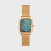 Синие Часы с Перламутром Женские Часы на Сетчатом Браслете Rumton Harbor Blue Gold