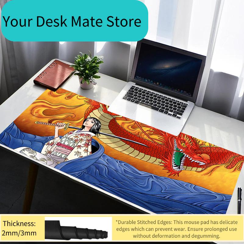 Mouse Pad Laptop Rubber Extended Desktop Mat Computer Gamer HD Mousepad PC Gaming Accessories One Piece Nico Robin Keyboard Pad