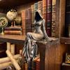 Элегантное готическое произведение искусства Фигурка Богини Жнеца, Эфирная фигура в капюшоне Скульптура, Темный стиль Колледжа Декор Фэнтези Статуэтка Коллекционная