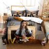 Popular Romantic French Drama Emily In Paris Full Printed 3PCS Bedding Duvet Cover + 2 Pillowcases Teen Dorm Home Decoration