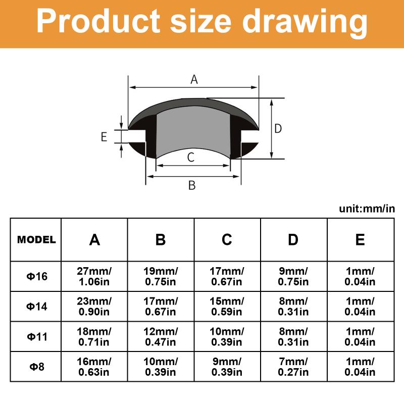Черный/Белый Резиновый Уплотнитель Двусторонний Защитный Выходное Отверстие для Кабеля Проволочное Уплотнительное Кольцо 3~80мм Для Защиты Проволочного Кабеля Аппаратные Инструменты