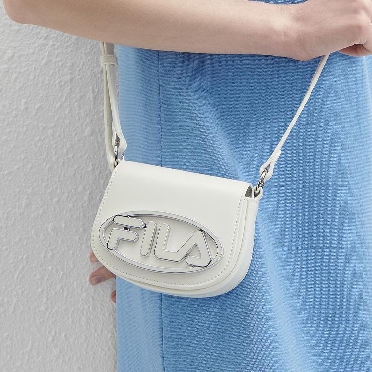 New FILA PU Shoulder Bag, Crossbody Bag Regular Women's Fresh Sweet Ivory F13W421168FIV