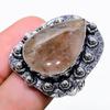 Golden Rutile Gemstone 925 Sterling Silver Gift Jewelry Ring Size 10