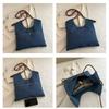 Crossbody Bag Vintage Handbag Shoulder Bag Simple Tote Bag Portable Denim Canvas Bag  Travel