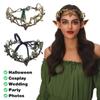 Свадебная вечеринка Костюм Рен Фэйр Фея Эльфийская Принцесса Тиара Готическая Эльфийская Повязка на Голову для Женщин