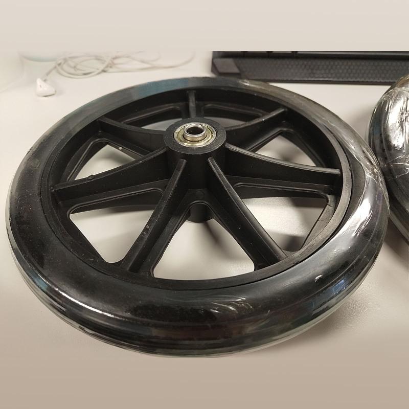 1 пара 8-дюймовых передних колес для инвалидных колясок, твердые шины с подшипниками, твердые сменные колеса для инвалидных колясок