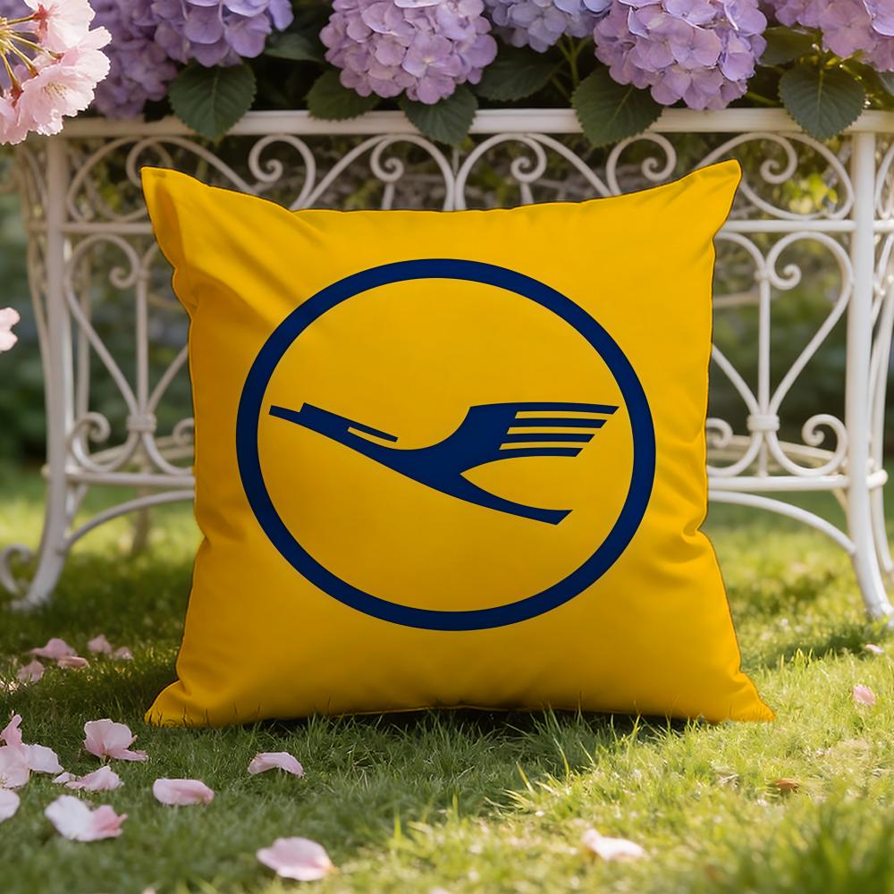 Подушка для путешествий L-Lufthansa Чехол для подушки Домашний и автомобильный Двухцелевой чехол для подушки: Двусторонняя конструкция для максимального комфорта