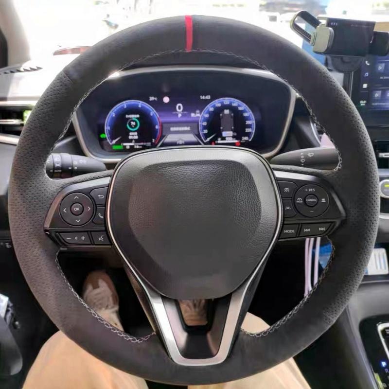 Чехол на руль автомобиля из замшевой кожи для Toyota Avalon Camry 2018- Crown 2018- Оплетка на руль Corolla