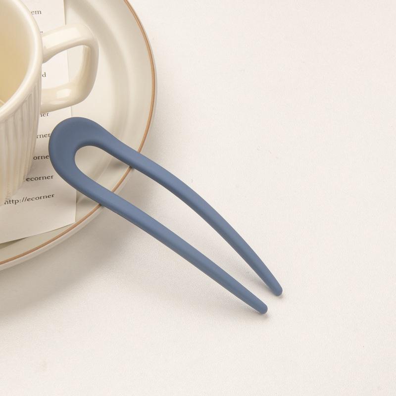 Simple As High-end Candy Colored Hair Sticks For Women Fashionable U-shaped Headwear For Girls Elegant Styling Accessories Gifts