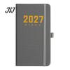 Personal Itinerary Planner 2027 Daily with PU Leather Cover, A6 Pocket Size Task Tracking Notebook Agenda, Portable Pen Holder for Efficient