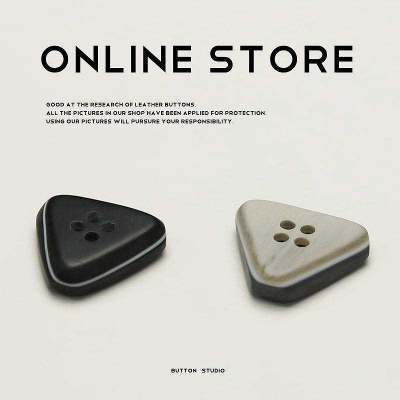 5 шт. треугольная смоляная пуговица с четырьмя отверстиями, мужское и женское пальто, двусторонняя нейлоновая куртка, декоративный тренч, пуговицы для западной одежды