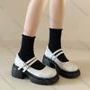 Comemore Thick Bottom Mary Jane Shoes Spring and Autumn New Thick Heel College British Style Pumps High Heeled Jk Women's Shoes