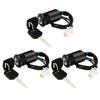 HIAORS 4 Wire Pin Ignition Key Switch Set For Tao Tao Coolster Baja Hawk Sunl Apollo Z20 DB-007 Coleman Roketa 50Cc 70Cc 90Cc 110Cc 125Cc 150Cc