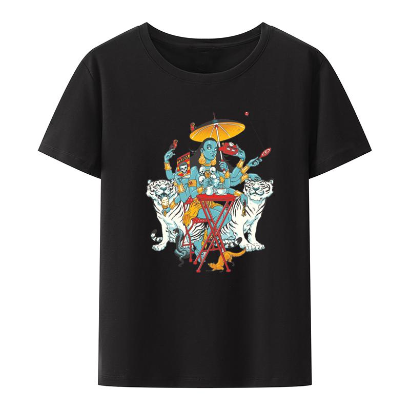 The Distant Future Graphic Print Tshirt Funny Tee Gold Printing Loose Vintage Slim Anime Clothes Japan Humor Pattern Tops Retro