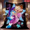 Vintage Circus Magician Girl Flannel Blanket, Soft Throw Blanket for Sofa Bed