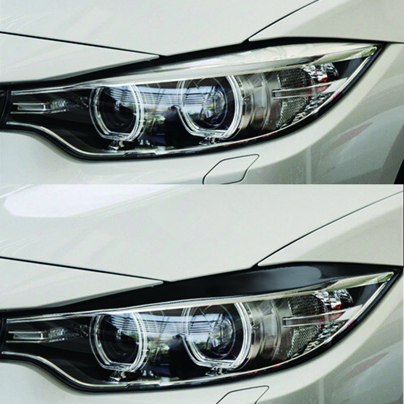 Глянцевые Черные ABS Накладки-Ресницы на Фары для BMW 4 Серии F32 F33 F36 F82 M4 2014-2020 Накладка на Передние Фары Автомобиля Аксессуары для Тюнинга
