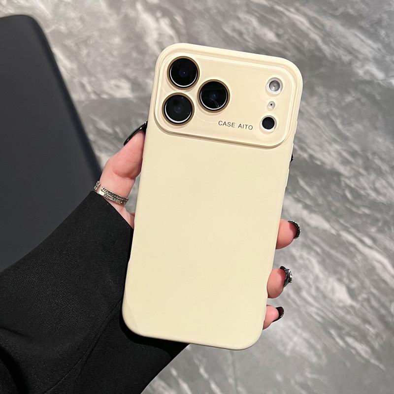 Применимо к iPhone17 чехол для мобильного телефона из жидкого силикона с большим окном Apple 16proMax противоударный полностью закрывающий 15 защитный чехол