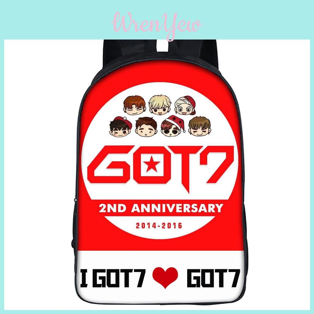 Стильный K-pop рюкзак Got7 Idol Team с 3D-печатью для модных студентов