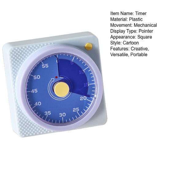 Механический визуальный таймер для обучения детей, магнитный классный таймер, бесшумный таймер для учебы, кухонные инструменты, не требует батареек, инструмент для управления временем