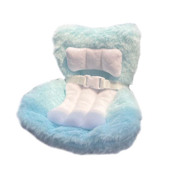 Car Safety Seat for Dolls Decorative Sofa Seat with Furry Cushion And Headrest for Car Air Vents Decor To Display Doll Toy