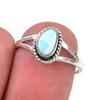 Natural Republic Larimar Gemstone Handmade 925 Sterling Silver Ring Size 7 E3m50