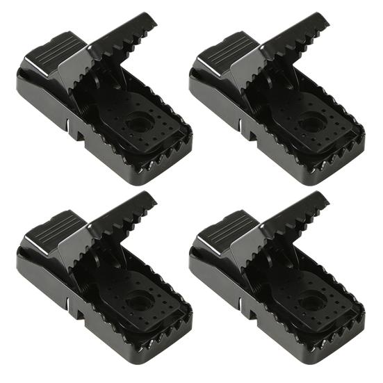 4 Pcs Mouse Trap Reusable High Sensitivity Mouse Snap Trap Effective Quick Mouse Catcher Easy To Use Mice Traps for Barn Warehouse Granary