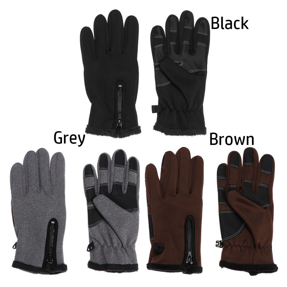 Водонепроницаемые Ветрозащитные Зимние Теплые Перчатки Термоперчатки Нескользящие Перчатки Варежки для Сенсорного Экрана