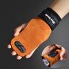Cowhide Gym Grips Gloves Weightlifting Fitness Pull Up Crossfit Workout Equipment Anti-Slip Wear-Resistance Palm Protection
