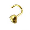 KODY PIERCING Пирсинг из цельного золота 14 карат с носовым винтом в виде сердечка - качественный пирсинг