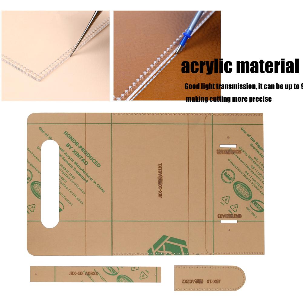 Набор шаблонов из кожи, прозрачная акриловая кожаная сумка, кошелек, инструмент для рукоделия