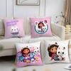 Детская наволочка Gabbys Dollhouse Gabby Cats Короткий плюш с принтом Наволочка квадратная Декоративные наволочки для дивана Домашний декор