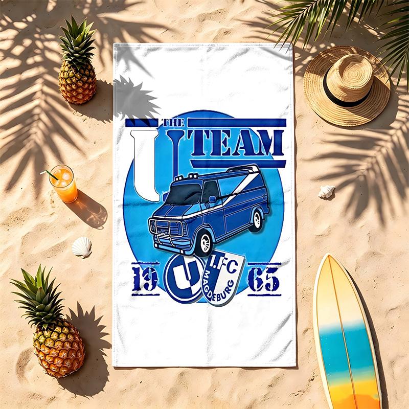 1. FC Magdeburg (14) Theme Beach Towel Sand Resistant Soft And Comfortable Suitable For The Pool Camping Yoga And Diving A Travel